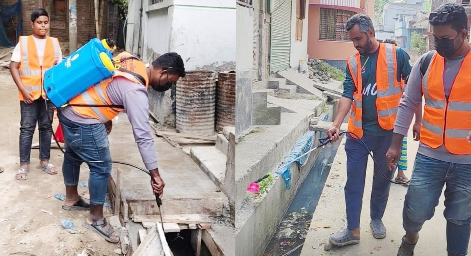 চাঁপাইনবাবগঞ্জ পৌরসভার ১০ নম্বর ওয়ার্ডে মশক নিধন কর্মসূচির উদ্বোধন