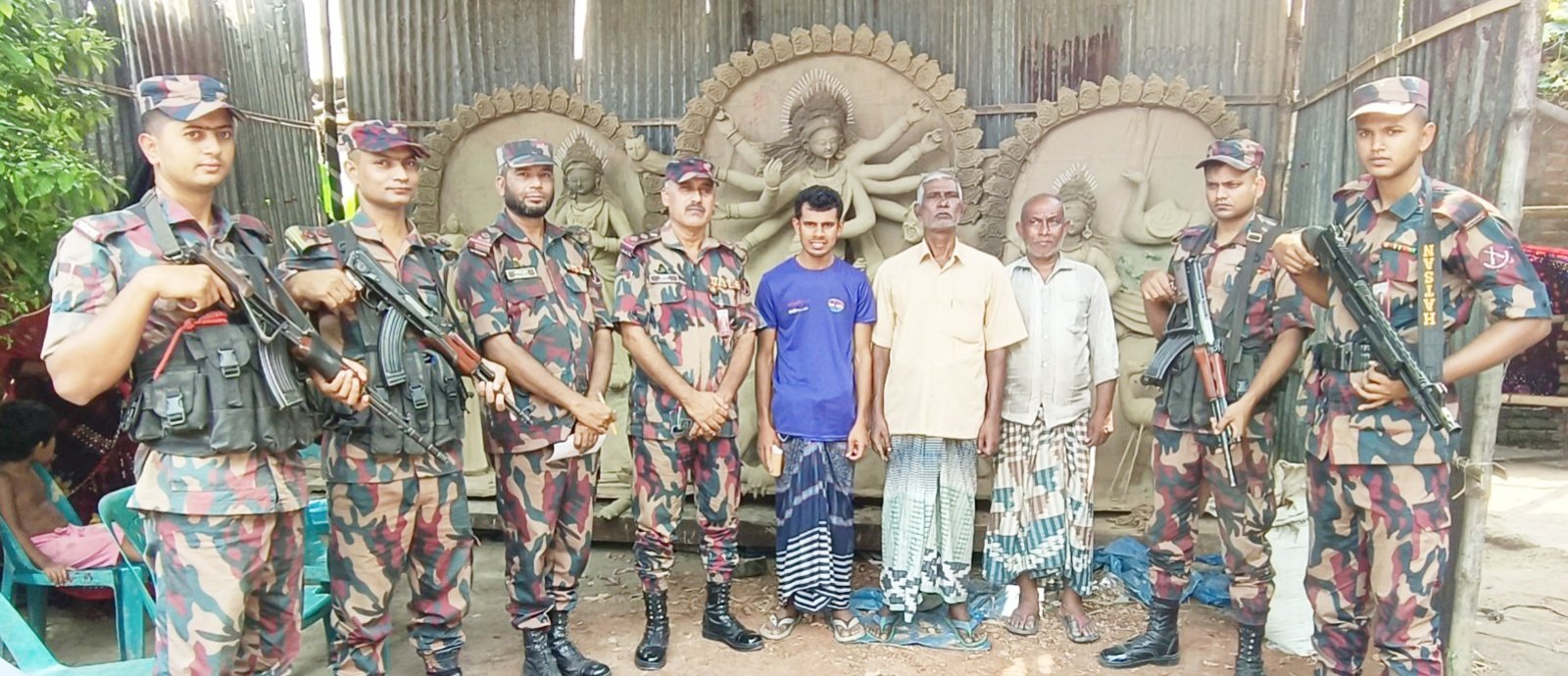 শারদীয় দুর্গাপূজার নিরাপত্তায় ৫৯ বিজিবির ৫ প্লাটুন সদস্য মোতায়েন