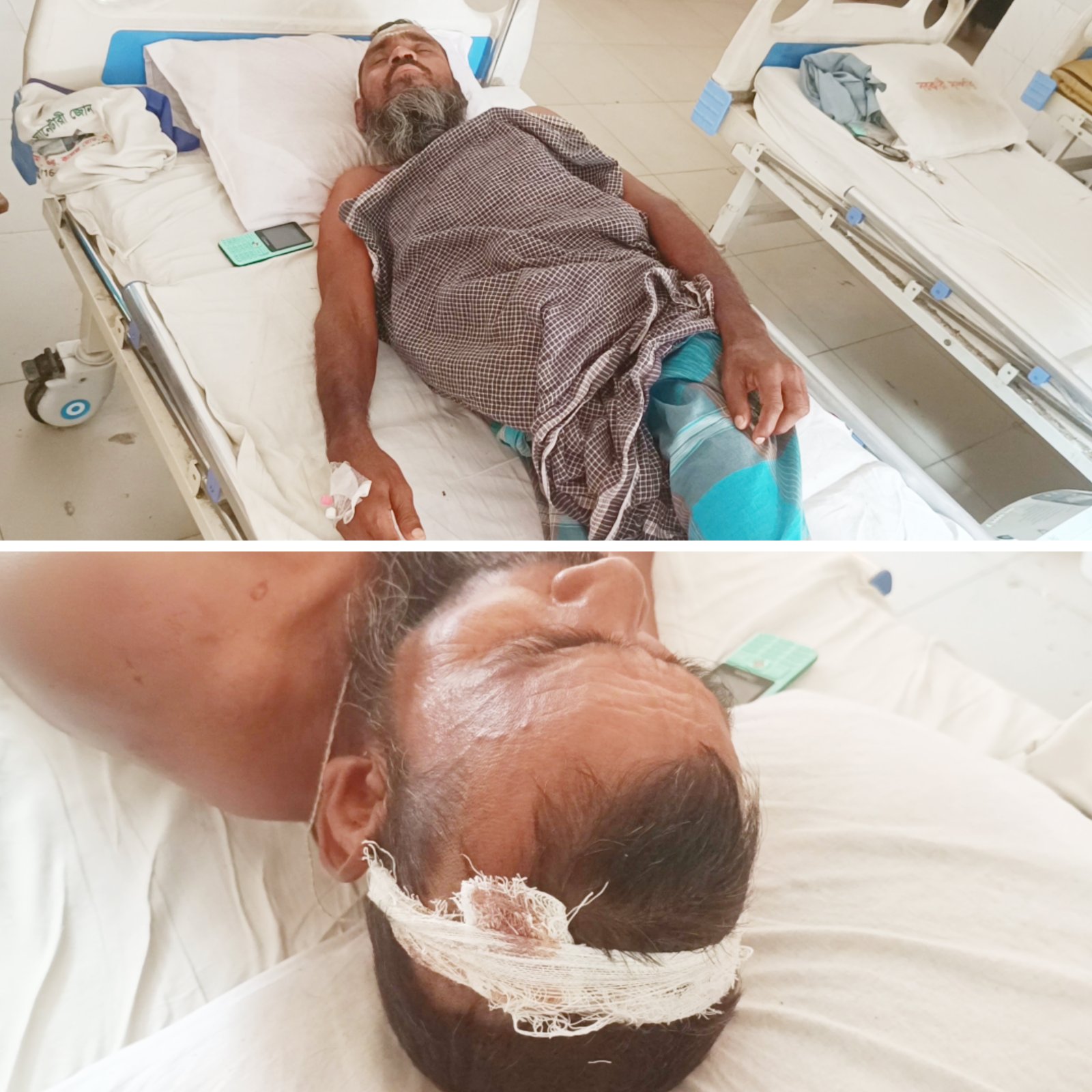 নিয়ামতপুরে জমি সংক্রান্তের বিরোধে প্রতিপক্ষের হামলায় স্বামী ও স্ত্রী আহত