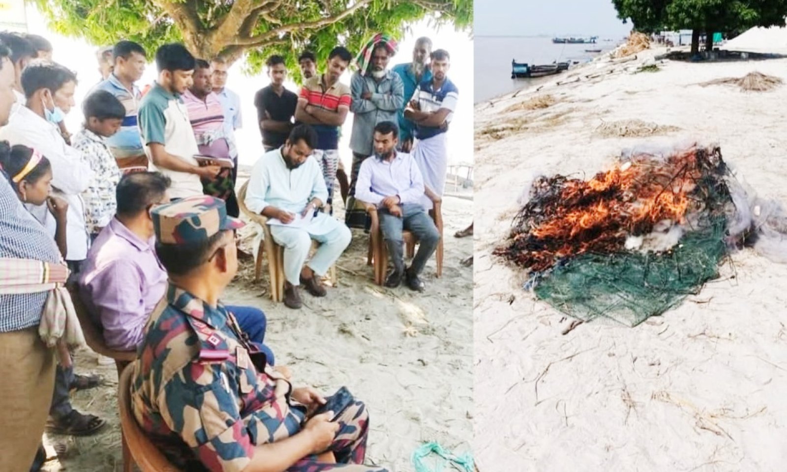 চাঁপাইনবাবগঞ্জে পদ্মা নদীতে ইলিশ শিকারের দায়ে দুই জেলের কারাদণ্ড