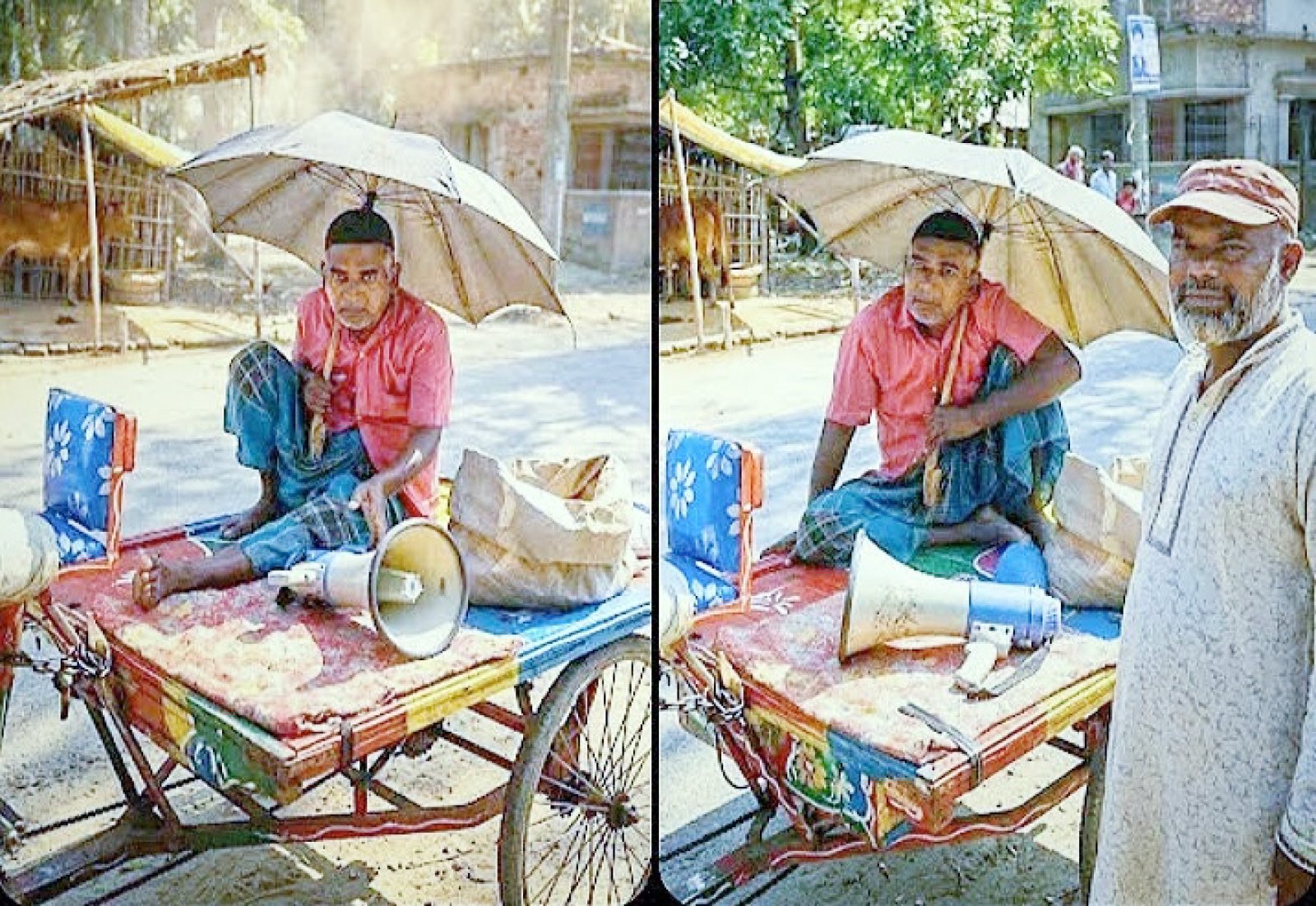 ভোলাহাটে অসুস্থ বড় ভাইকে নিয়ে ভিক্ষাবৃত্তি ॥ আয়ের অর্ধেক ভাগাভাগির চুক্তি!