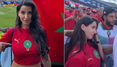 মরক্কোর বিদায়ে গ্যালারিতে কান্নায় ভেঙে পড়লেন নোরা ফাতেহি