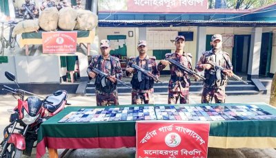 চাঁপাইনবাবগঞ্জে ৫৩ বিজিবির অভিযানে ৪০ লাখ টাকার ভারতীয় পণ্য জব্দ