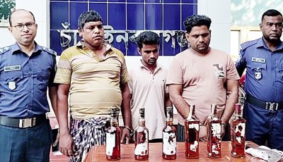 শিবগঞ্জে মাদকবিরোধী অভিযানে হামলা চালালেও ৩ কারবারি গ্রেপ্তার