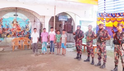 শারদীয় দুর্গাপূজা উপলক্ষে ২০টি পূজামণ্ডপের দায়িত্বে ৫৩ বিজিবির ৮ প্লাটুন সদস্য