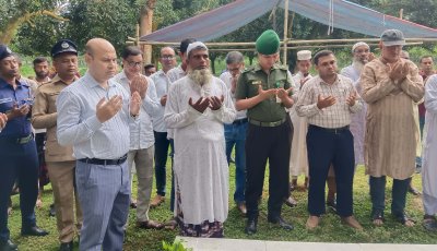গোমস্তাপুরে জুলাই গণঅভ্যুত্থান দিবস পালিত ॥ শহীদ তারেক হোসেনের সমাধিতে শ্রদ্ধাঞ্জলি
