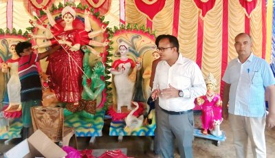 দুর্গাপূজা নির্বিঘ্নে উদ্যাপনে আইনশৃঙ্খলা জোরদার করা হবে-গোমস্তাপুর ইউএনও