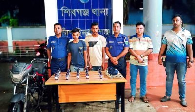 শিবগঞ্জে পুলিশের অভিযানে ইস্কাফ সিরাপসহ গ্রেপ্তার ২