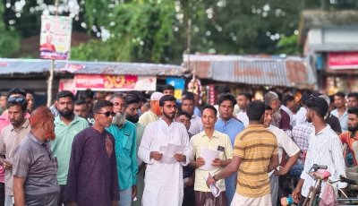 সিংড়ায় ইউপি চেয়ারম্যান প্রার্থী সিহাবের গণসংযোগ ও লিফলেট বিতরণ
