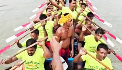 ঘাঘর নদীসহ বিভিন্ন স্থানে গ্রামবাংলার ঐতিহ্যবাহী নৌকাবাইচ প্রতিযোগিতা