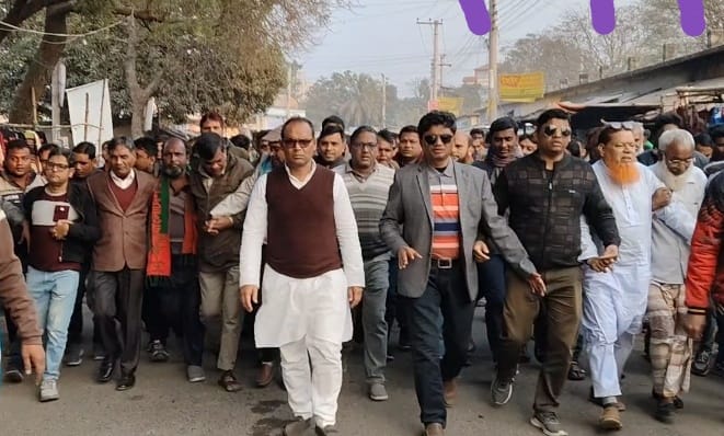 নাচোলে বিএনপি প্রার্থী আমিনুল ইসলামের নির্বাচনী প্রচারণা শুরু