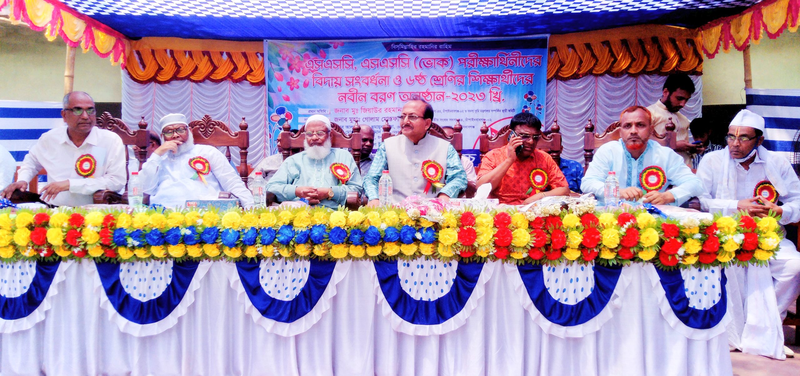 রহনপুর রাবেয়া বালিকা উচ্চ বিদ্যালয়ে এস.এস.সি পরীক্ষার্থীদের বিদায় সংবর্ধনা