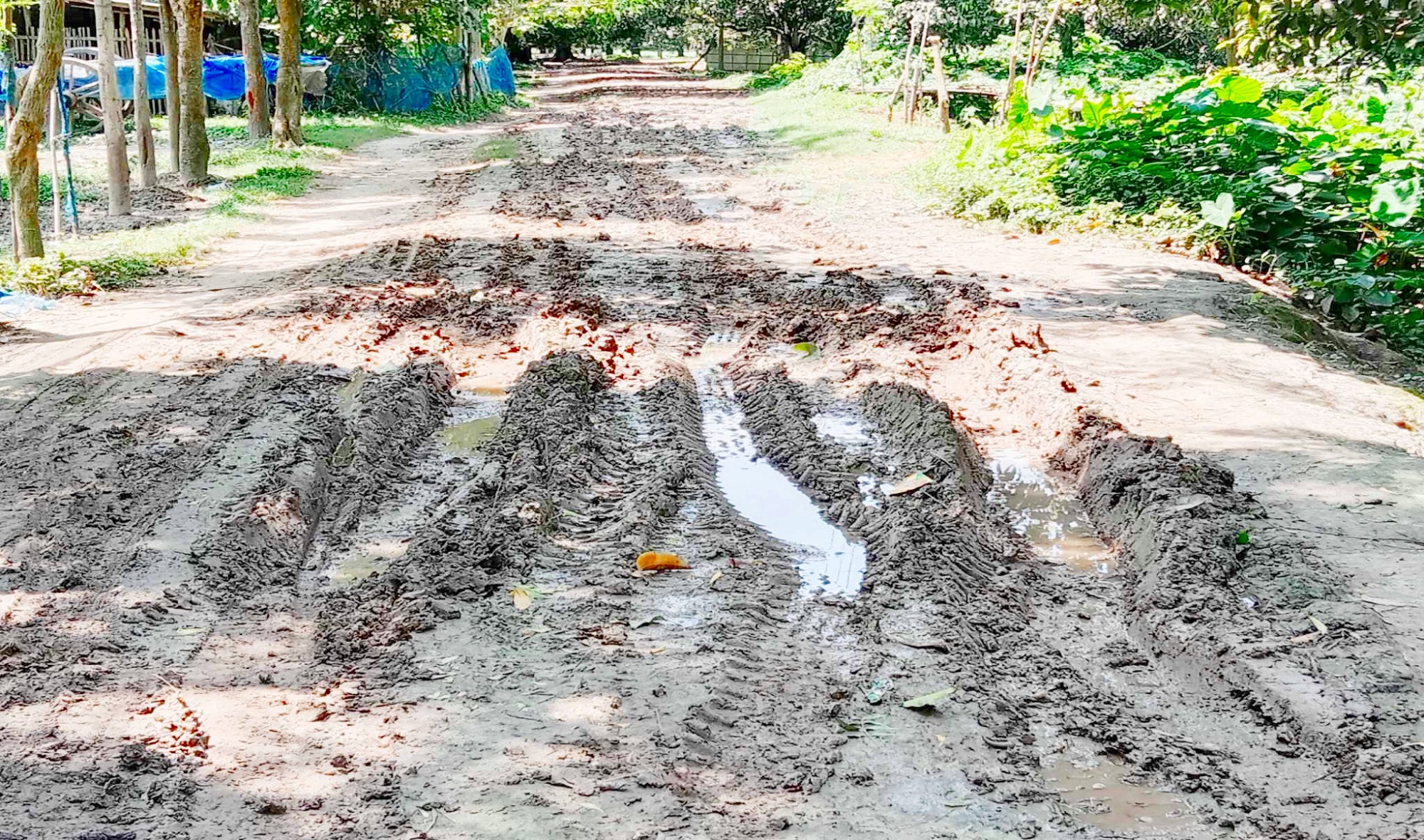 গোমস্তাপুরে রাস্তা মেরামতের নামে পাঁচ লক্ষ টাকা হরিলুটের অভিযোগ